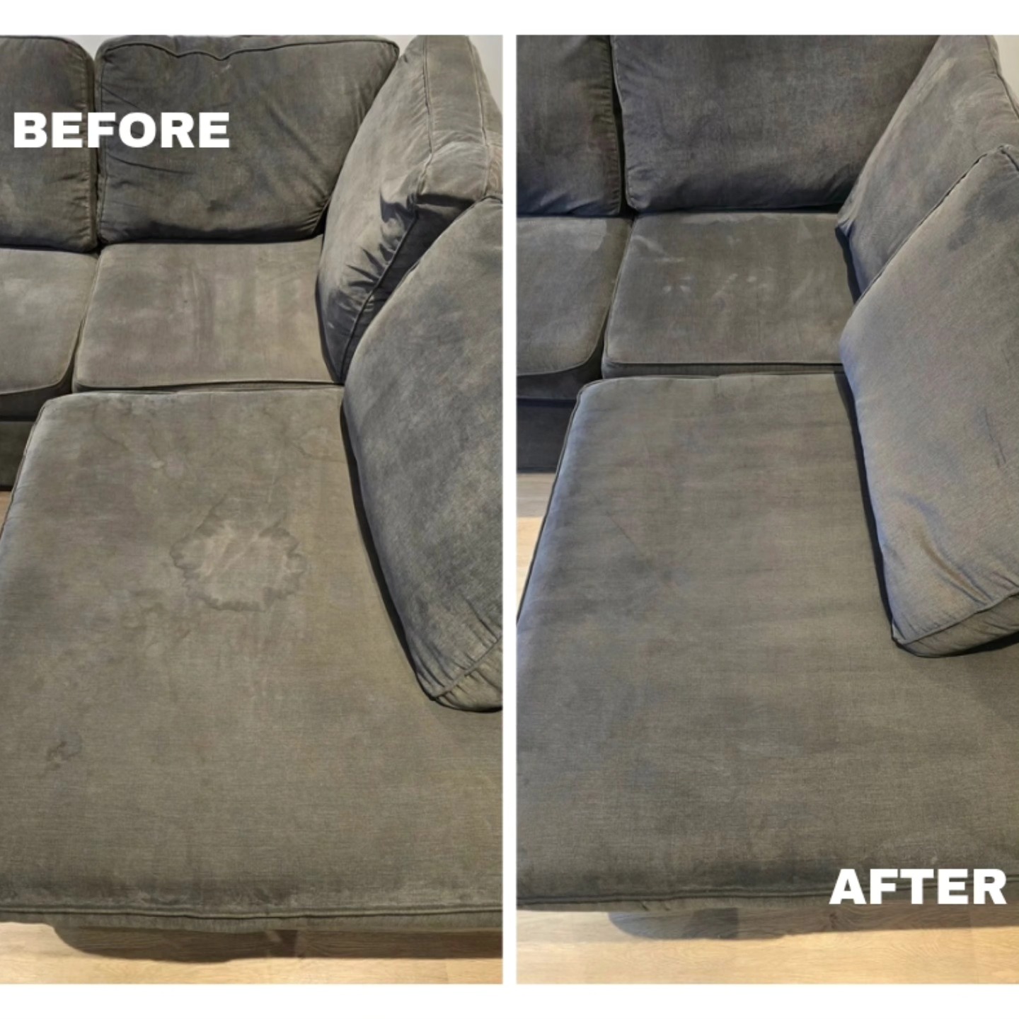 Sofa upholstery cleaning before and after