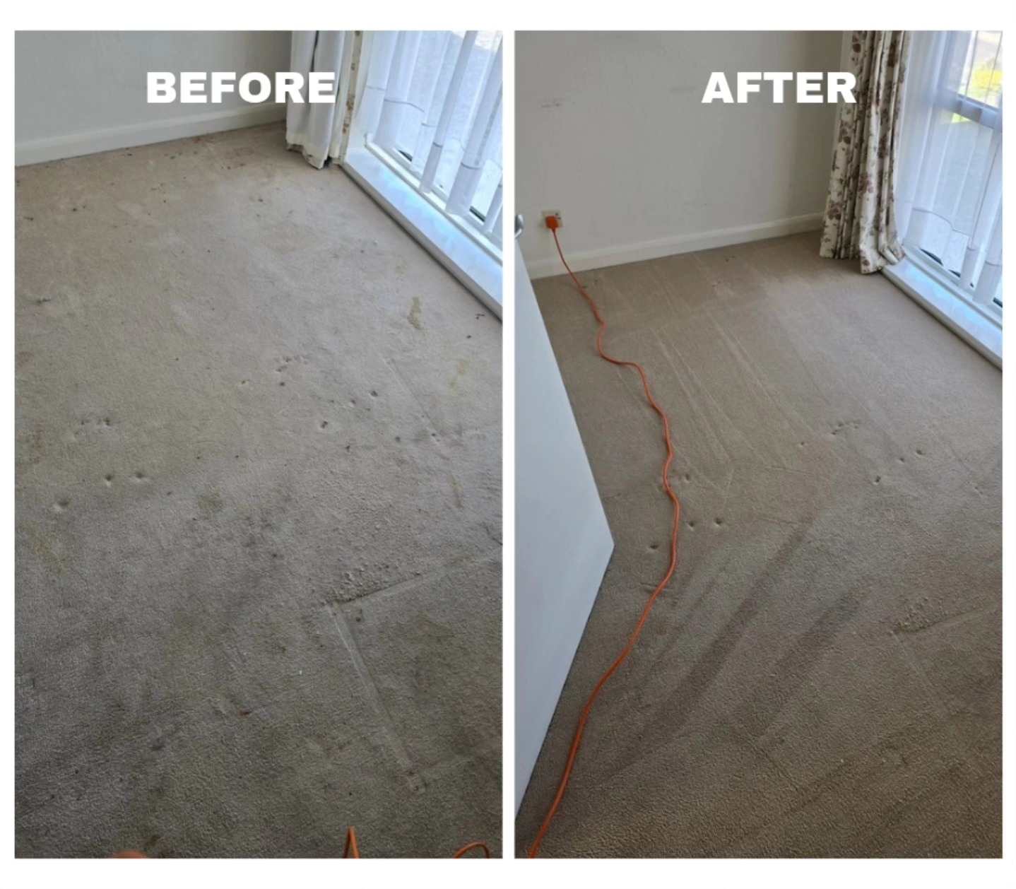 Carpet cleaning before and after